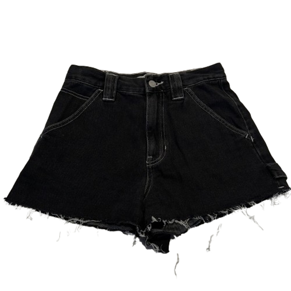 PACSUN Womens Cut Off Denim Mom Shorts